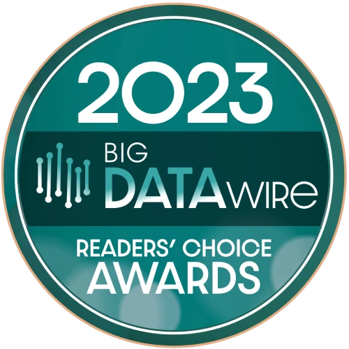 2023 BigDATAwire Readers' Choice Awards-Plakette