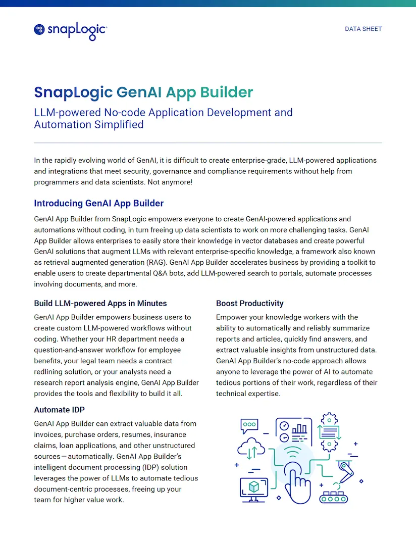 GenAI App Builder Data Sheet thumbnail