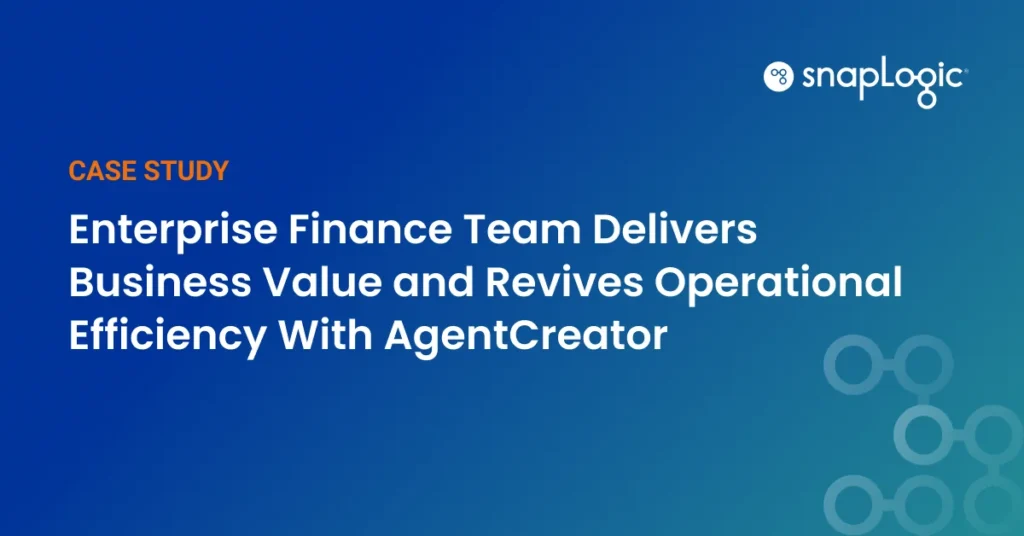 Enterprise Finance Team AgentCreator case study feature