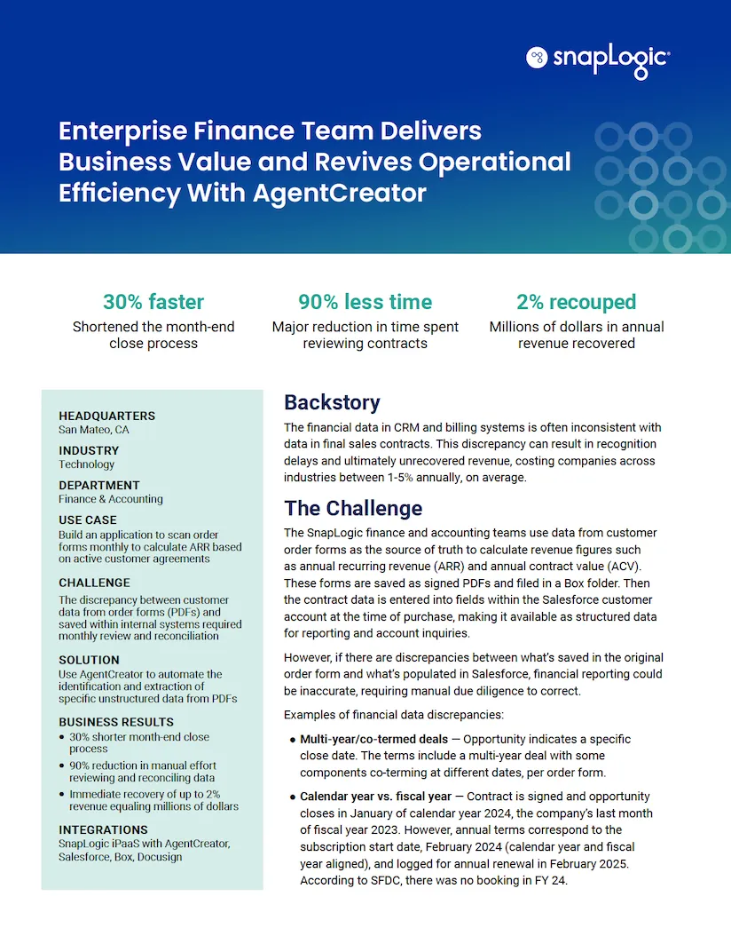 Enterprise Finance Team AgentCreator case study thumbnail