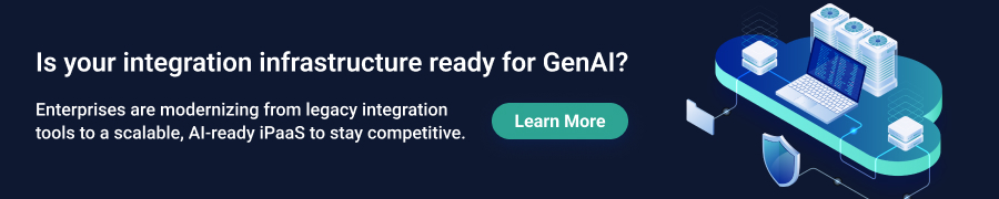 Is your integration infrastructure ready for GenAI?
Enterprises are modernizing from legacy integration tools to a scalable, AI-ready iPaaS to stay competitive.