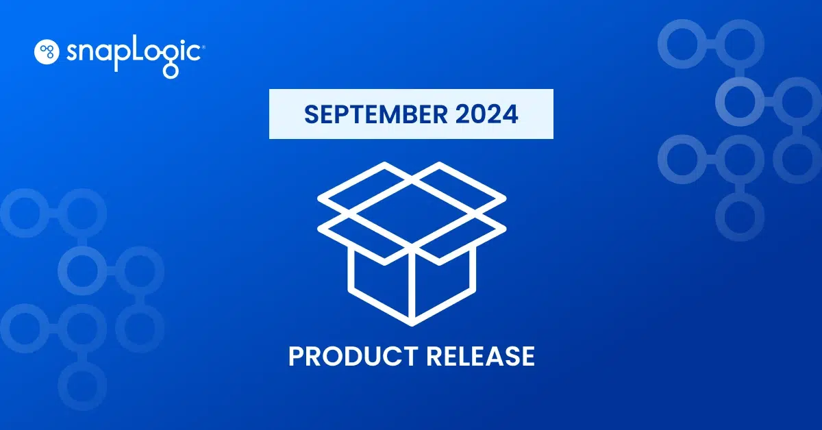 Septembre 2024 - Publication de produits par SnapLogic