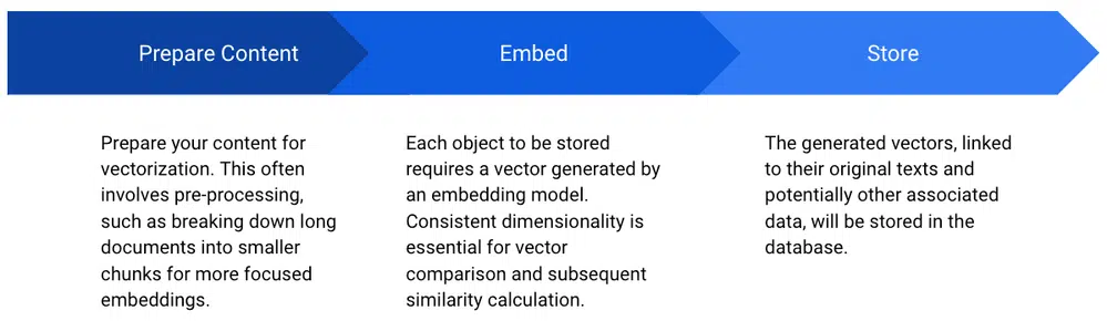 Store Vectors into Database exaplanation