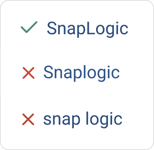 SnapLogic name usage examples